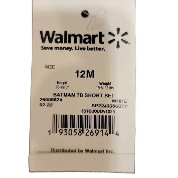 Batman matching set short sleeve shirt & shorts size 12 months New with tags - Picture 3 of 5